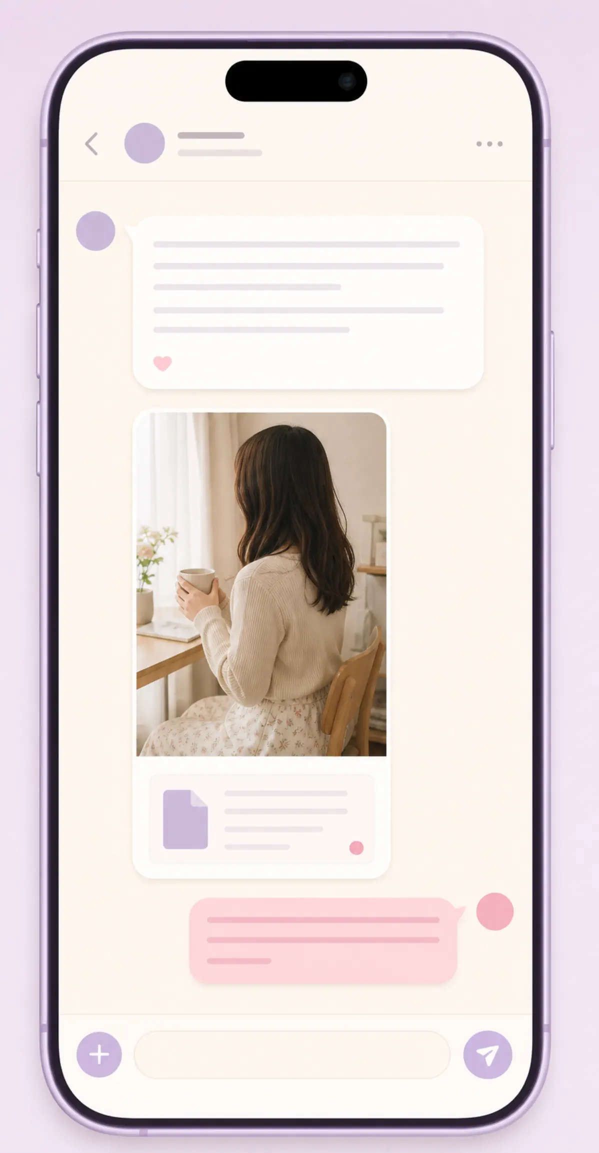 LINEで毎朝おすすめ写真が届くイメージ